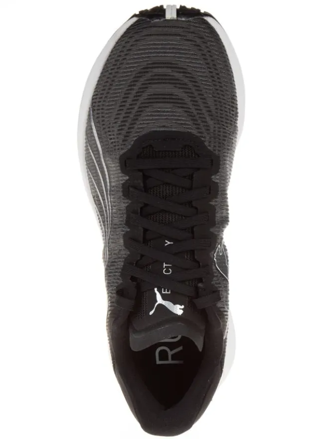 Laufschuhe "Electrify Nitro Turn" in Schwarz/ Weiß>Puma Hot