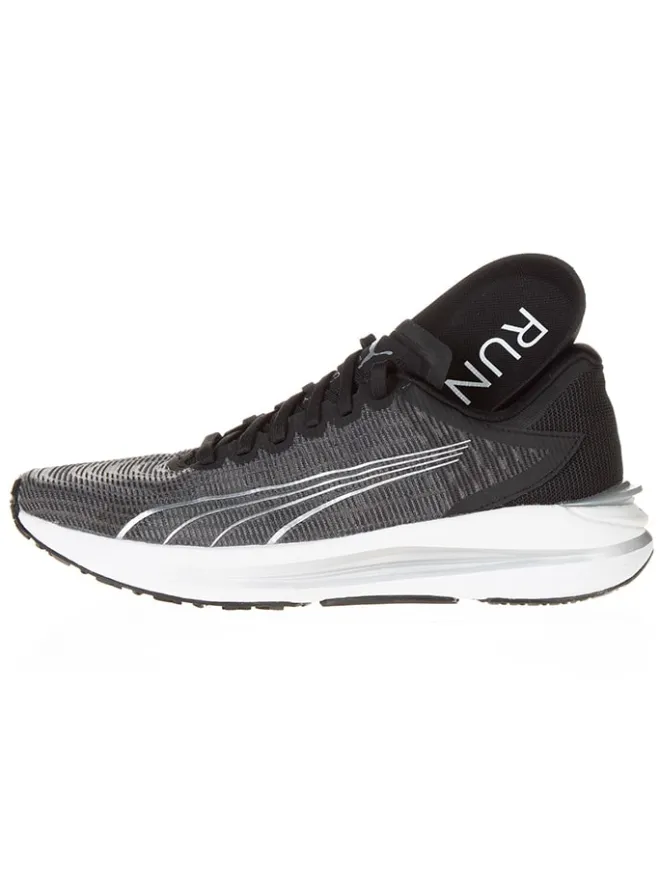 Laufschuhe "Electrify Nitro Turn" in Schwarz/ Weiß>Puma Hot