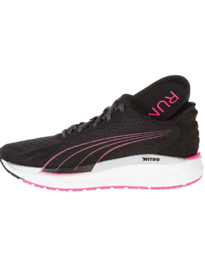 Laufschuhe "Magnify Nitro Knit" in Schwarz/ Weiß/ Pink>Puma