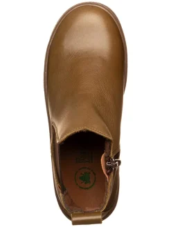 Leder Chelsea-Boots in Oliv><noscript><img width=