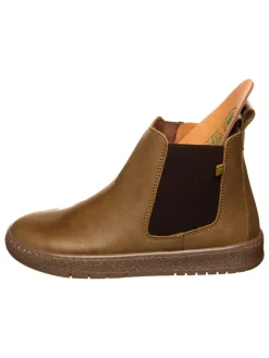 Leder Chelsea-Boots in Oliv><noscript><img width=