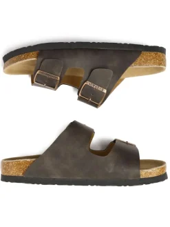 Leder Sandalen Duck in Braunes geöltes Leder><noscript><img width=