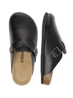 EVERAU Australia Hausschuhe^Leder Sandalen Hardhead in Schwarzes Leder