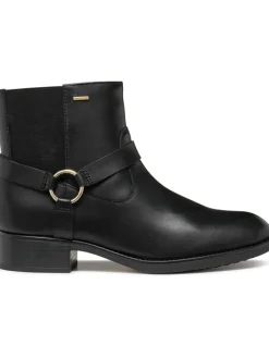Geox Stiefeletten^Leder-Ankle-Boots "Felicity" in Schwarz