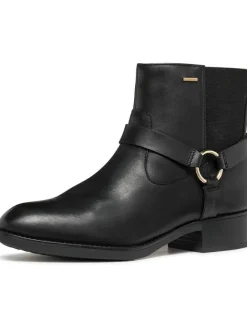 Geox Stiefeletten^Leder-Ankle-Boots "Felicity" in Schwarz