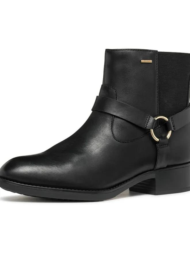 Geox Stiefeletten^Leder-Ankle-Boots "Felicity" in Schwarz
