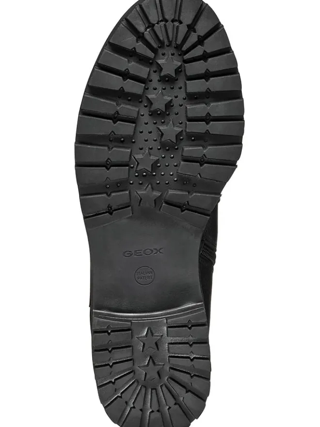 Geox Stiefeletten^Leder-Ankle-Boots "Hoara" in Schwarz