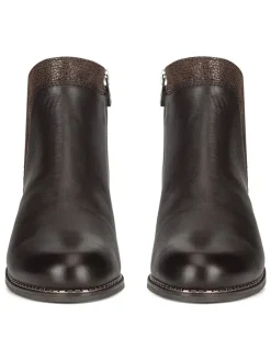 Leder-Ankle-Boots in Braun><noscript><img width=