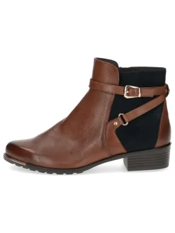 Caprice Stiefeletten^Leder-Ankle-Boots in Hellbraun