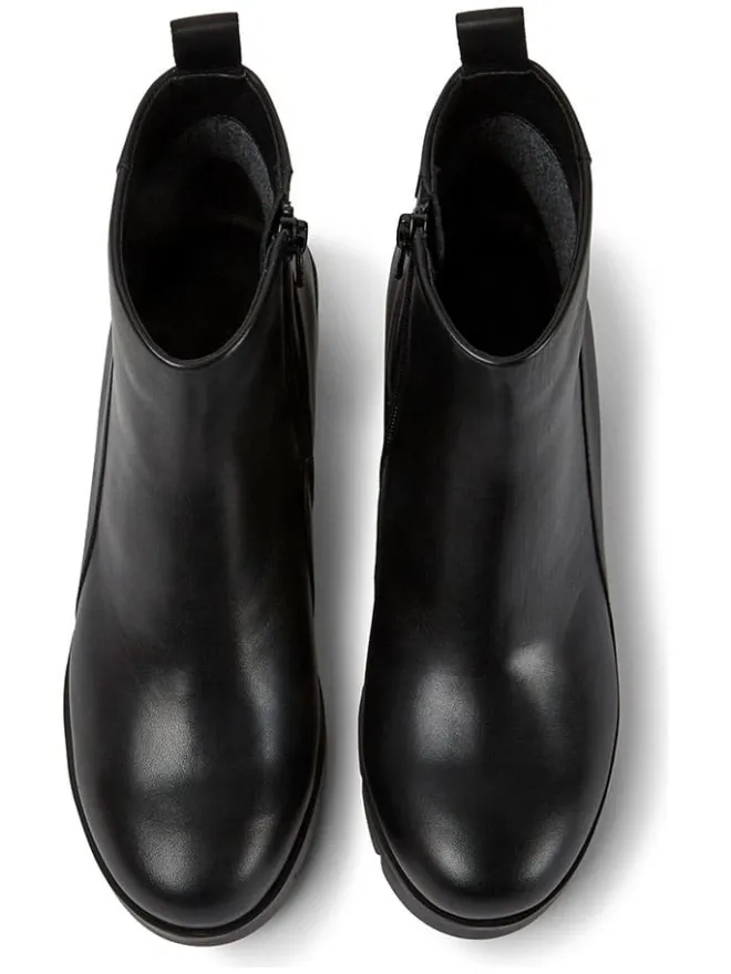 Camper Stiefeletten^Leder-Ankle-Boots in Schwarz