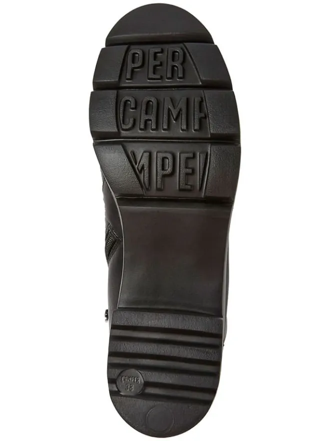 Camper Stiefeletten^Leder-Ankle-Boots in Schwarz