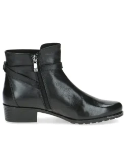 Leder-Ankle-Boots in Schwarz><noscript><img width=