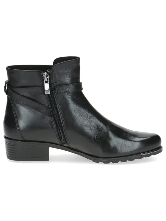Leder-Ankle-Boots in Schwarz>Caprice New