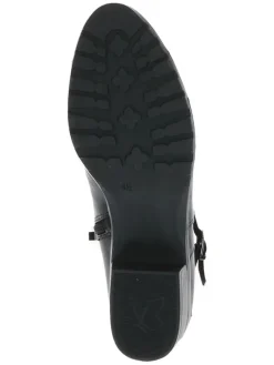Leder-Ankle-Boots in Schwarz><noscript><img width=