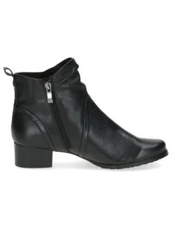 Leder-Ankle-Boots in Schwarz><noscript><img width=