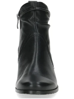 Leder-Ankle-Boots in Schwarz><noscript><img width=
