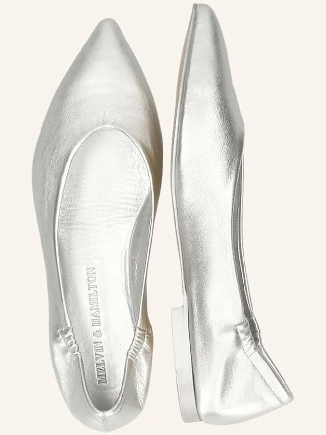 Leder-Ballerinas "Alora 1" in Silber>MELVIN & HAMILTON Clearance