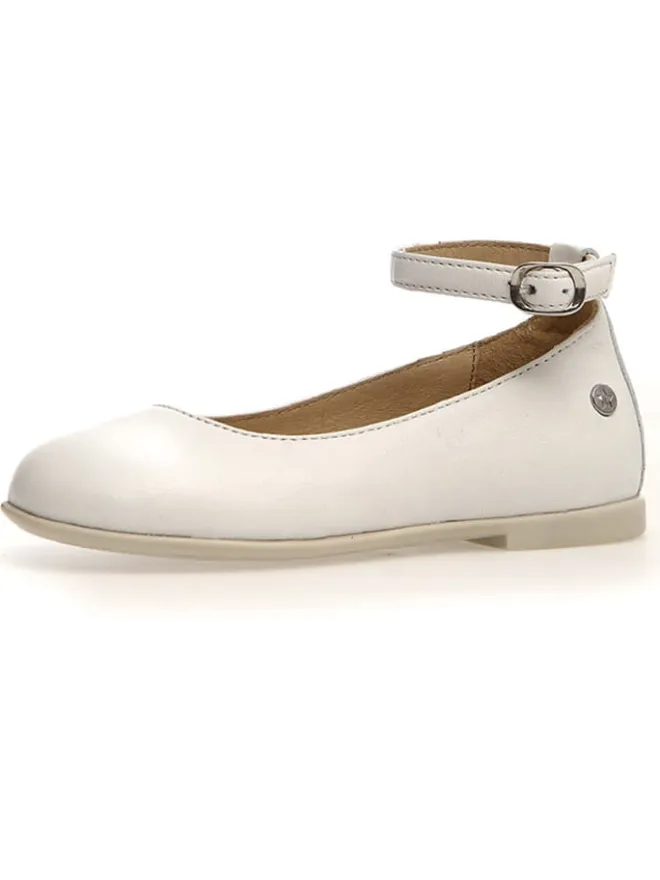 Leder-Ballerinas "Alpoma" in Weiß>Naturino Best
