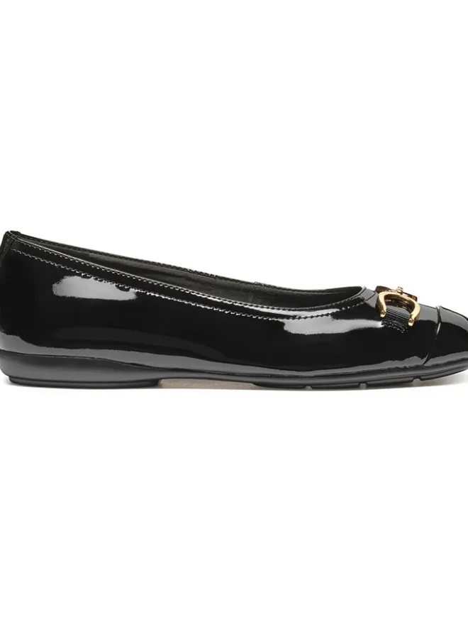Leder-Ballerinas "Annytah" in Schwarz>Geox Discount