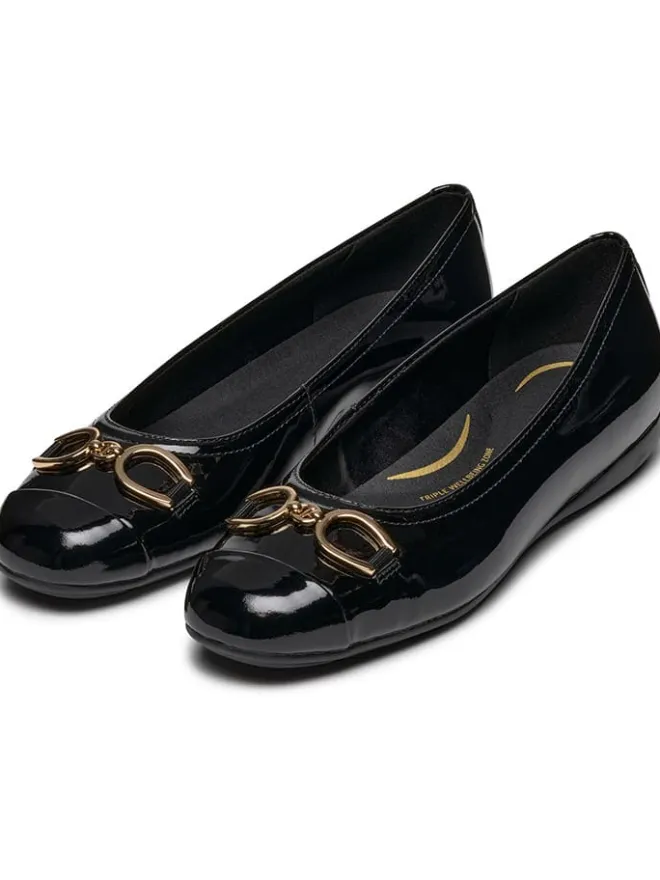 Leder-Ballerinas "Annytah" in Schwarz>Geox Discount