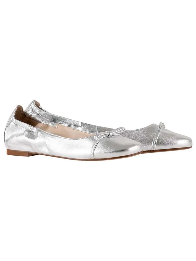 Högl Ballerinas^Leder-Ballerinas "Betty" in Silber