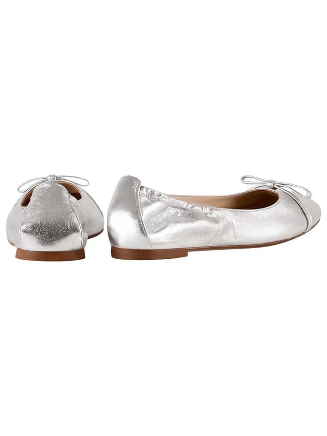Högl Ballerinas^Leder-Ballerinas "Betty" in Silber