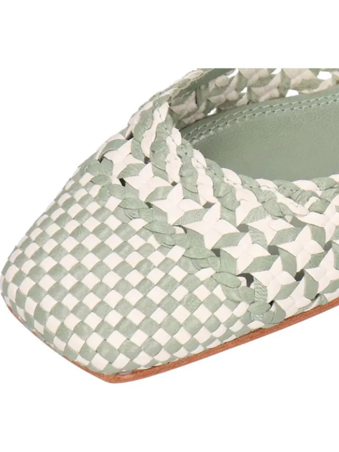 MELVIN & HAMILTON Ballerinas^Leder-Ballerinas "Elyssa 1" in Weiß/ Salbei