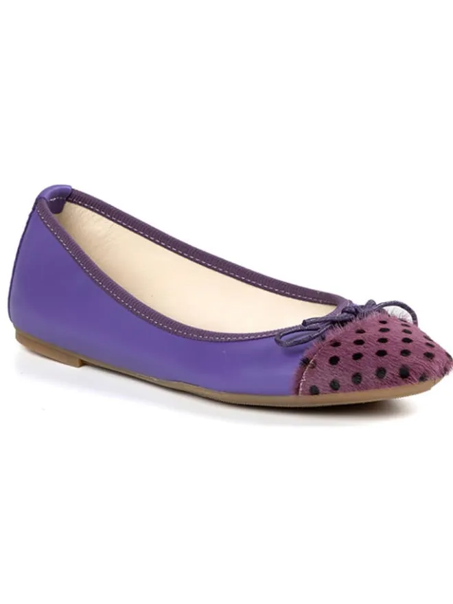 Leder-Ballerinas "Fabella" in Lila>Anna Morellini Outlet