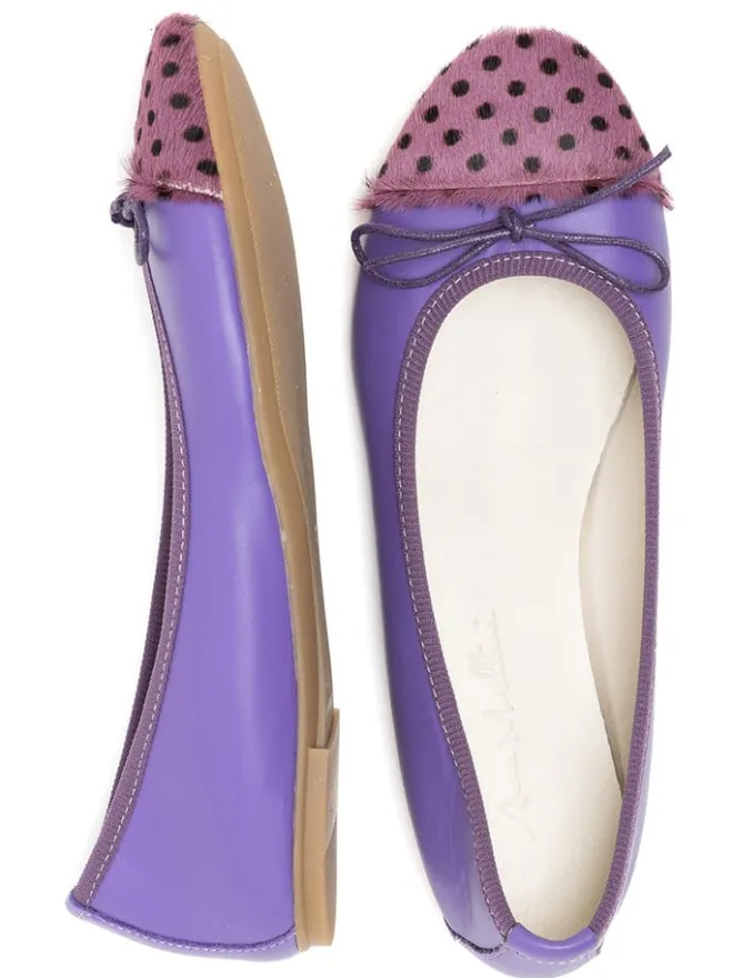Leder-Ballerinas "Fabella" in Lila>Anna Morellini Outlet