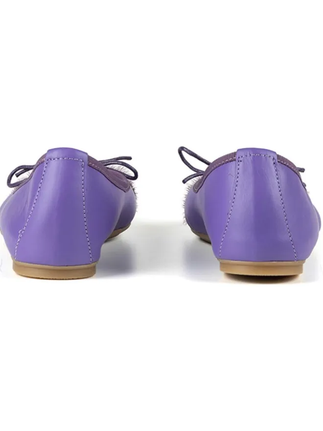 Leder-Ballerinas "Fabella" in Lila>Anna Morellini Outlet