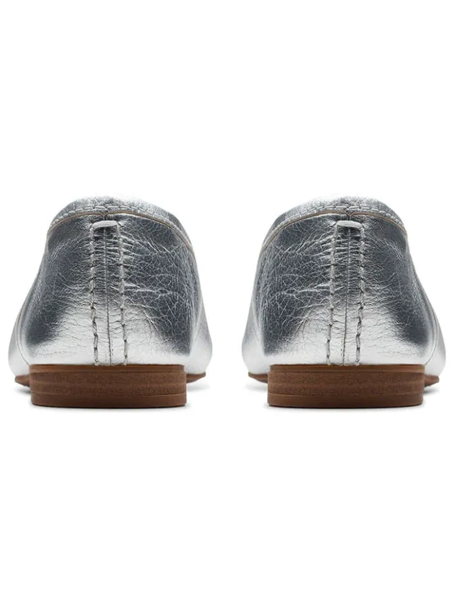 Clarks Ballerinas^Leder-Ballerinas "Fawna" in Silber