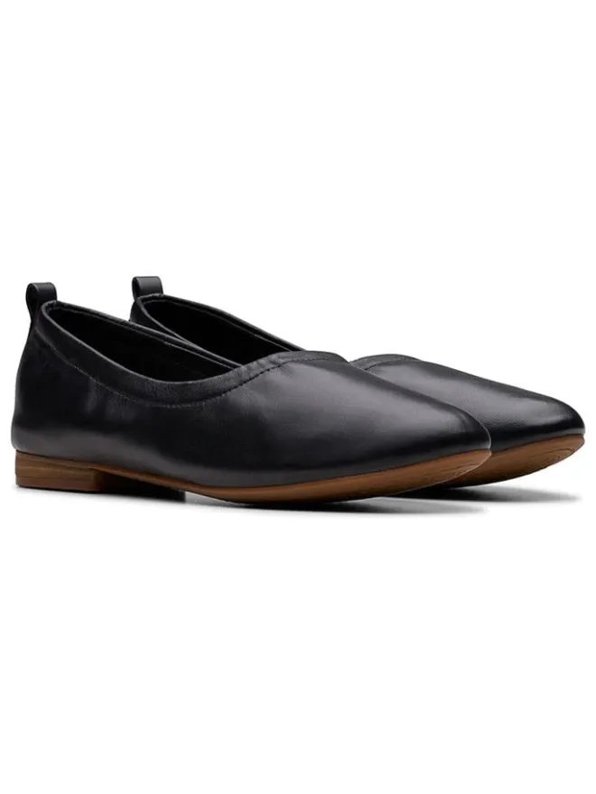 Leder-Ballerinas "Fawna" in Schwarz>Clarks Outlet