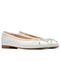 Leder-Ballerinas ''Fawna'' in Weiß><noscript><img width=