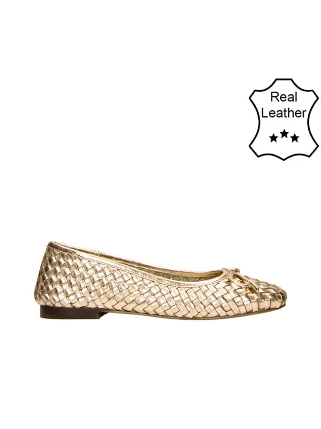 Leder-Ballerinas in Beige>Bullboxer Discount