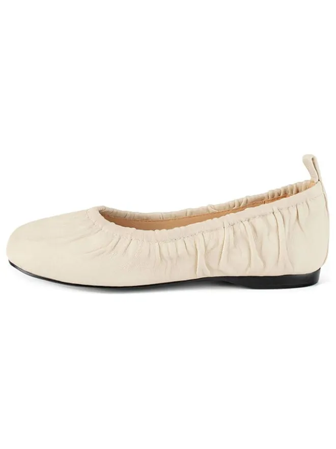 Leder-Ballerinas in Beige>loft37 Hot