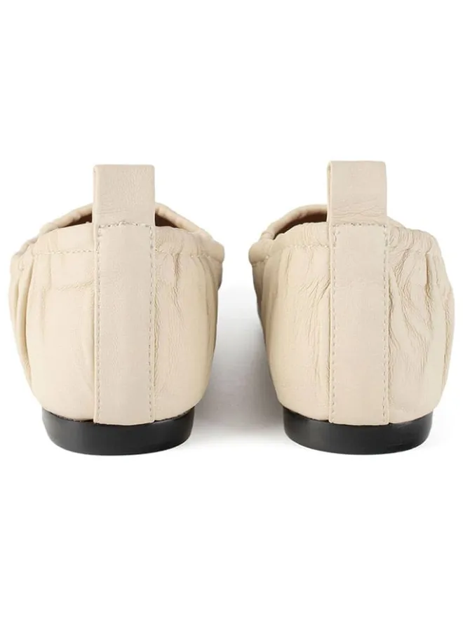 Leder-Ballerinas in Beige>loft37 Hot