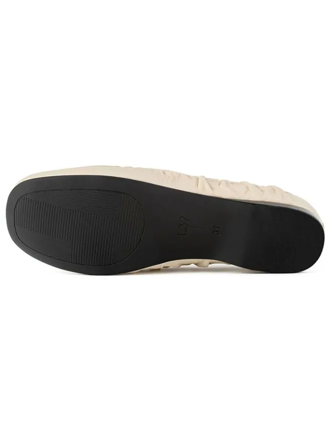 Leder-Ballerinas in Beige>loft37 Hot