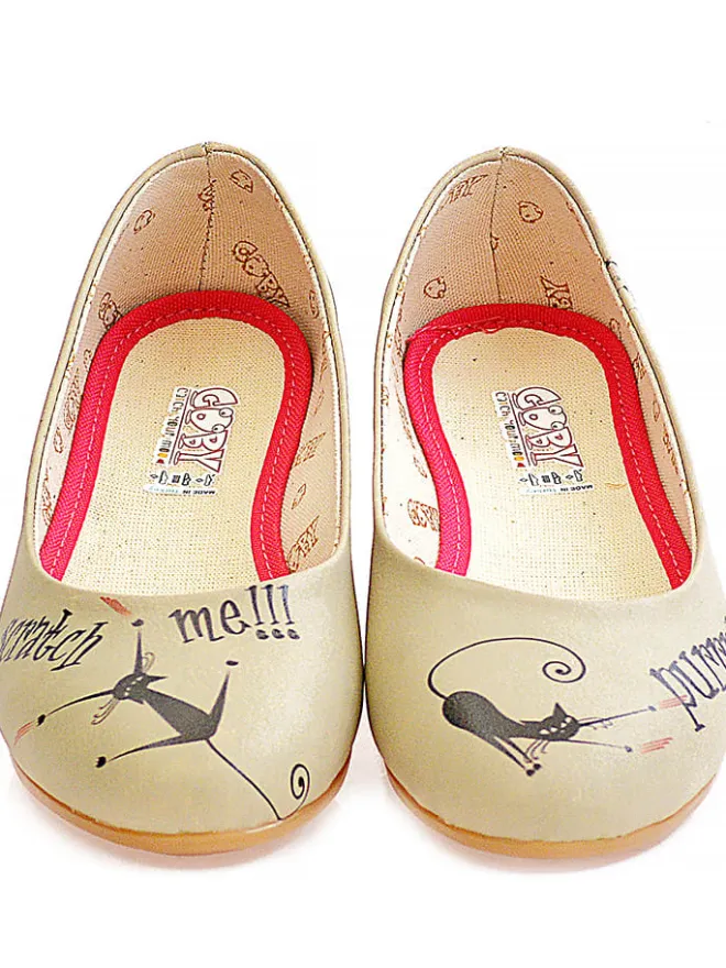Leder-Ballerinas in Beige>Goby Sale