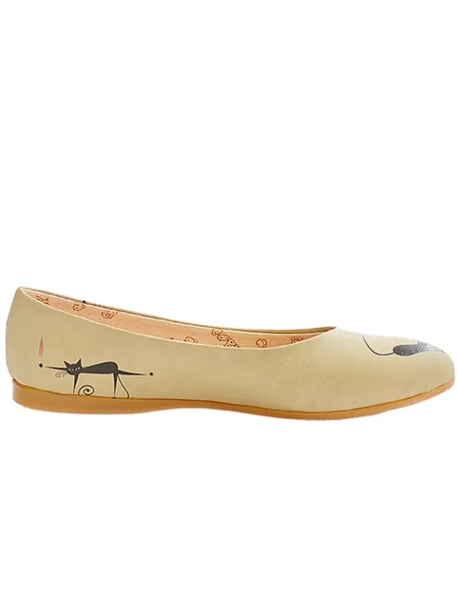 Leder-Ballerinas in Beige>Goby Sale