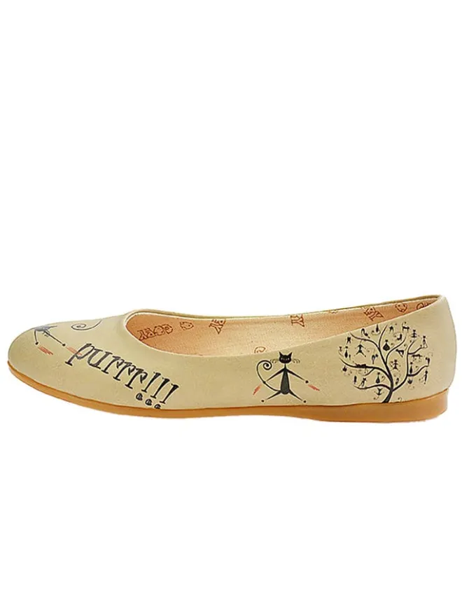 Leder-Ballerinas in Beige>Goby Sale