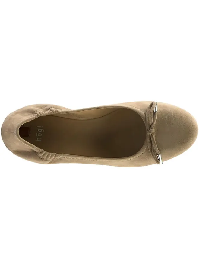 Leder-Ballerinas in Beige>Högl Sale