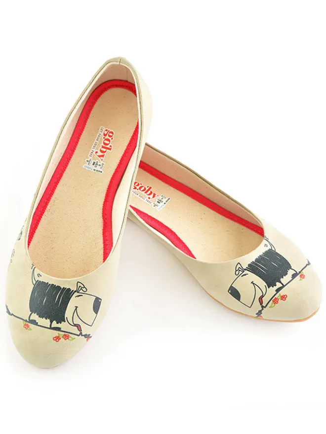 Goby Ballerinas^Leder-Ballerinas in Beige