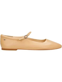 Leder-Ballerinas in Beige>Wojas Discount