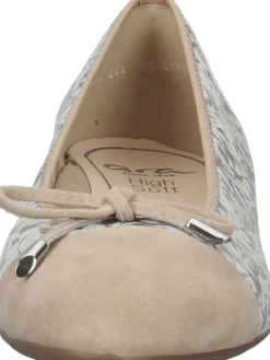 Leder-Ballerinas in Beige><noscript><img width=