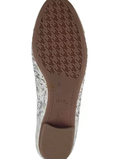 Leder-Ballerinas in Beige><noscript><img width=