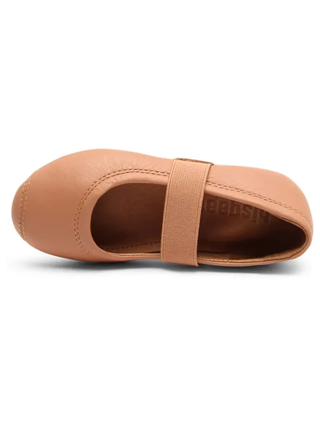 Leder-Ballerinas in Beige>bisgaard New