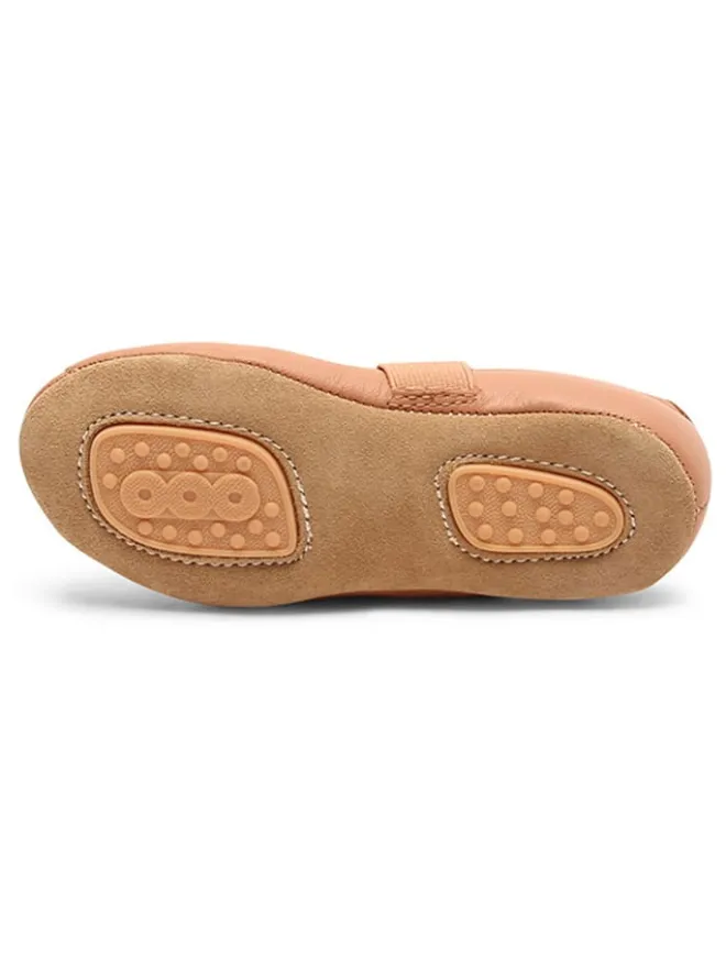 Leder-Ballerinas in Beige>bisgaard New