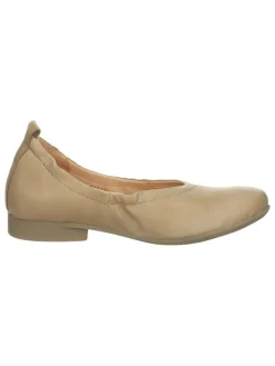 Leder-Ballerinas in Beige><noscript><img width=
