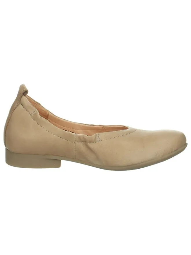 Leder-Ballerinas in Beige>Think! Hot