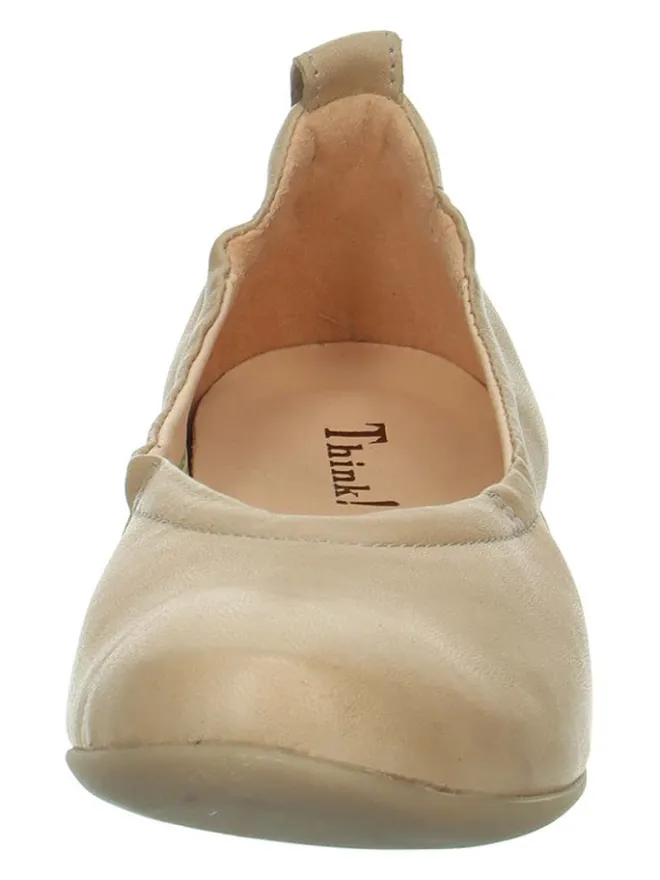 Leder-Ballerinas in Beige>Think! Hot